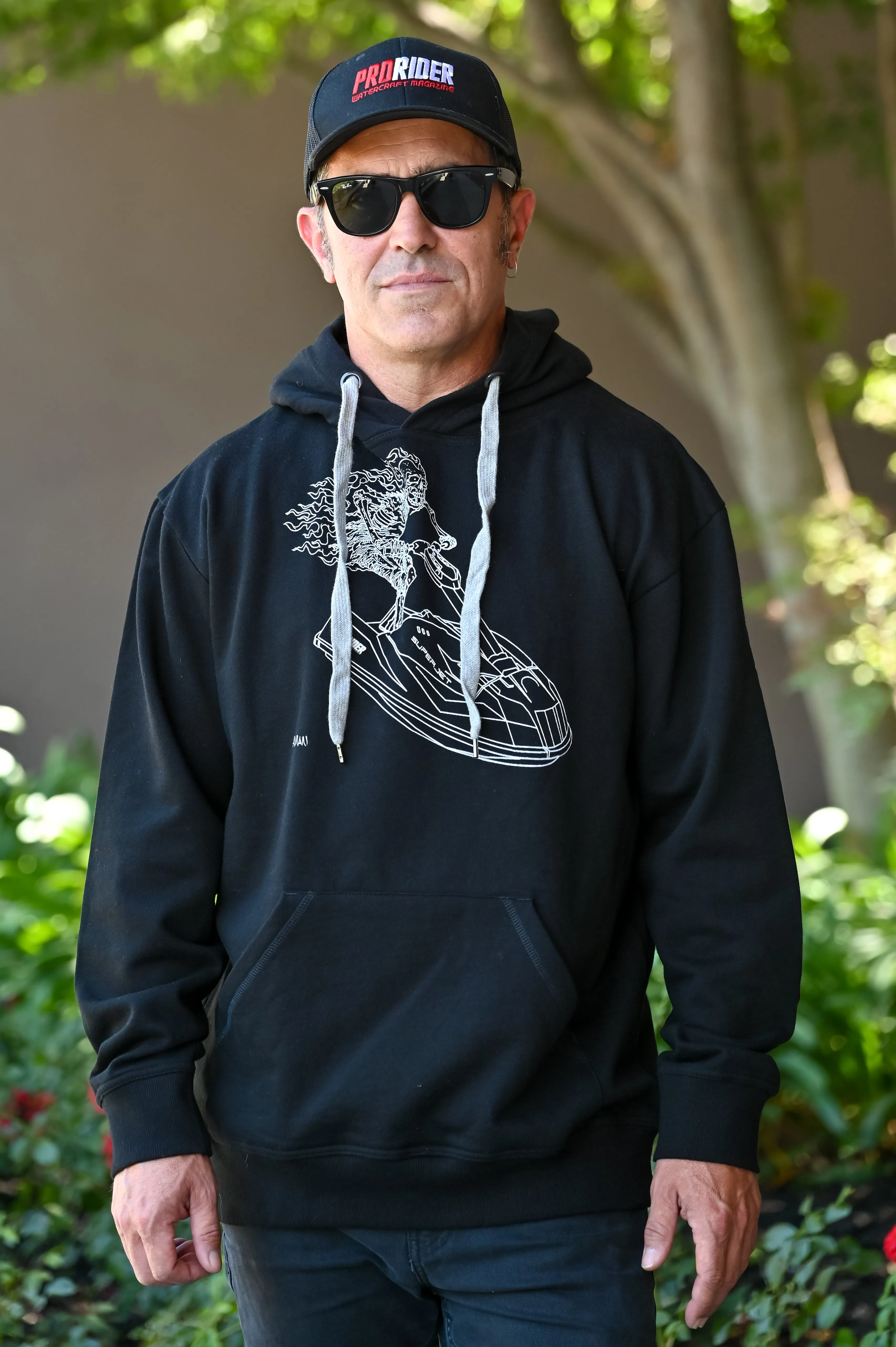 Pro Rider Skeleton Stand-Up Signature Series Men’s Premium Hoodie