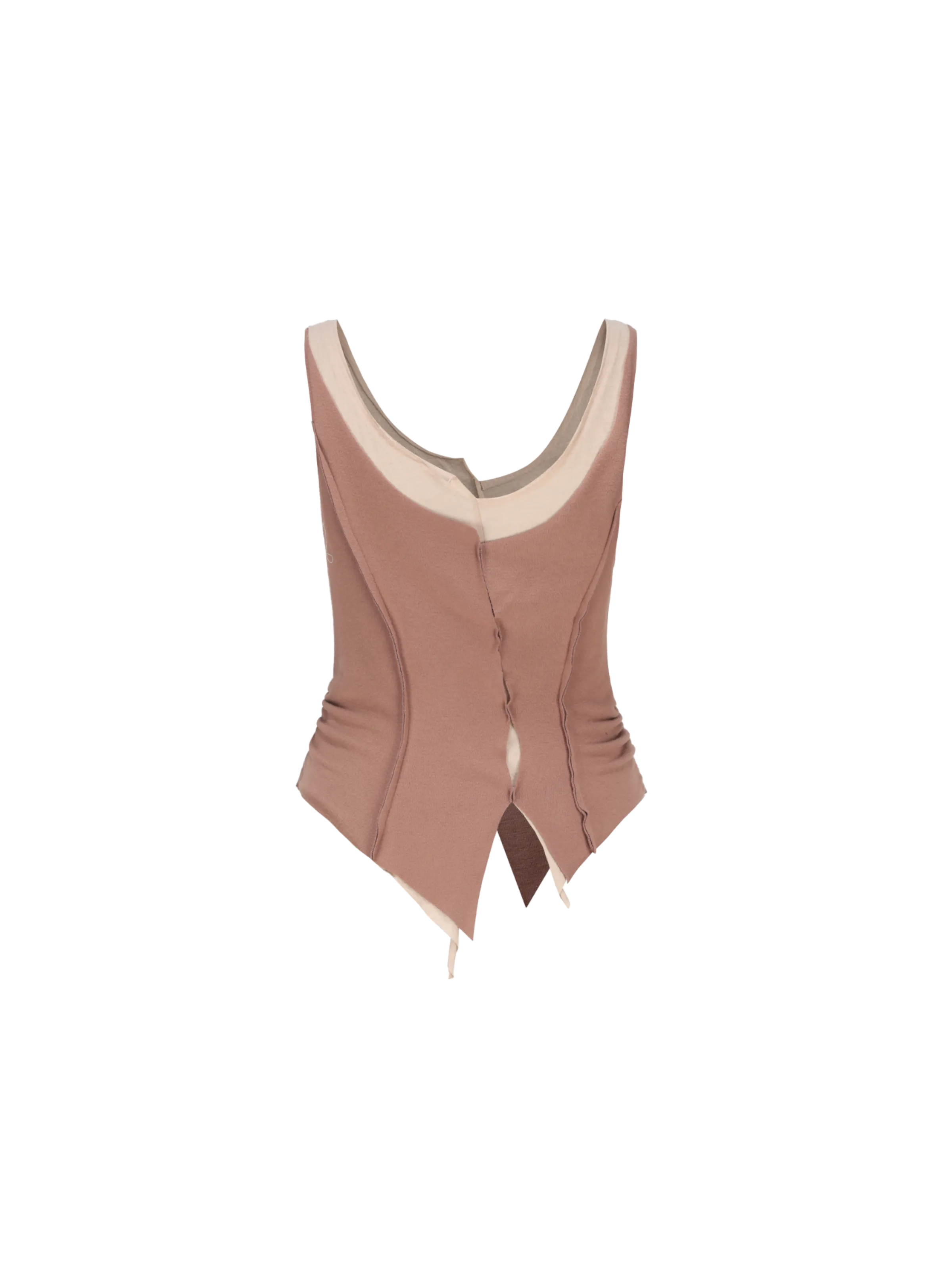 Salmon Deconstructed Knitted Tank Top