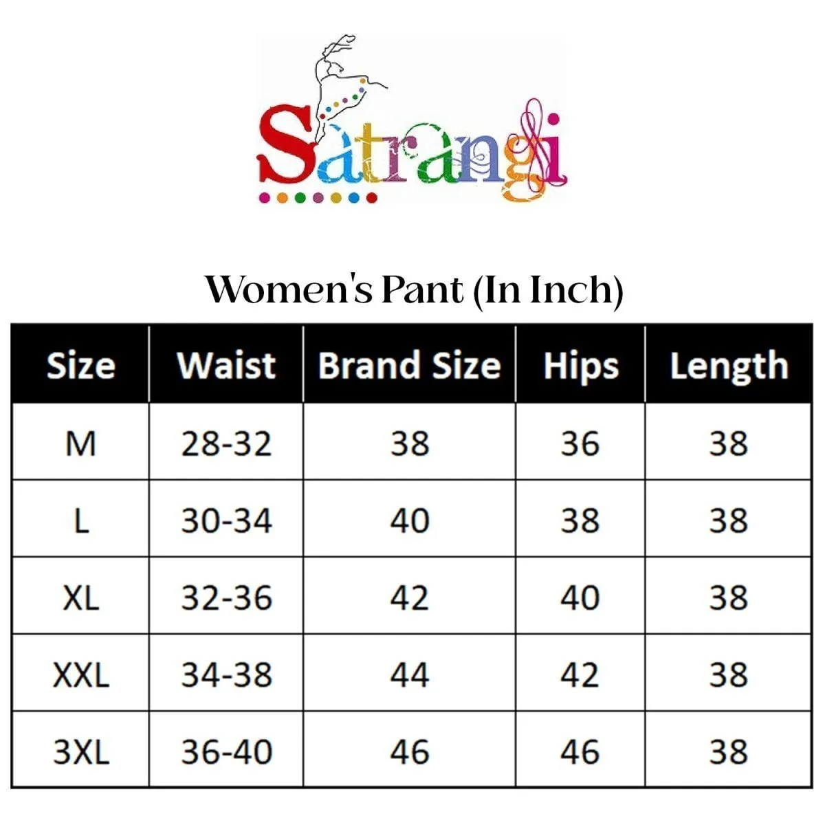Satrangi Women's Rani Viscose Lycra Trouser