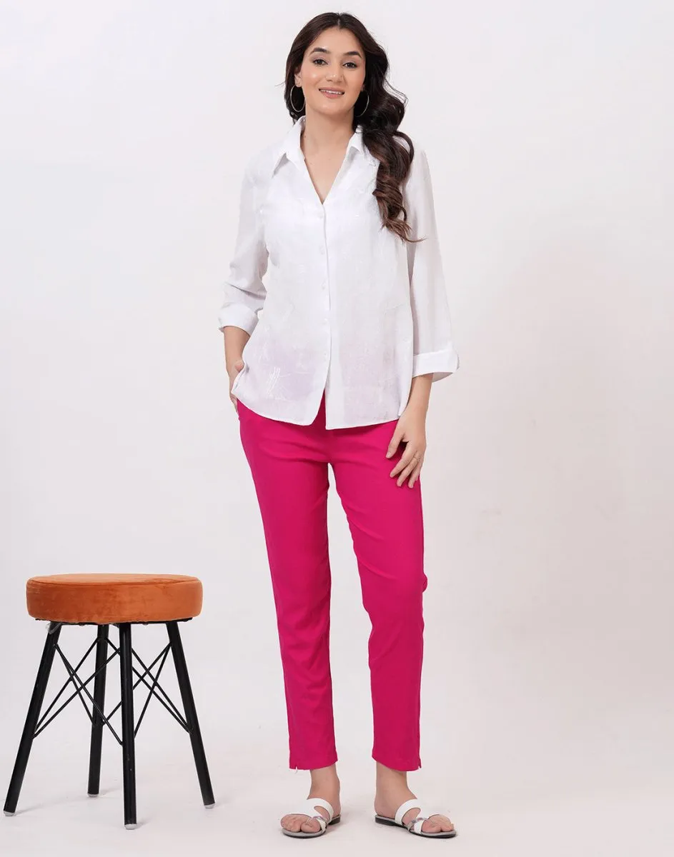 Satrangi Women's Rani Viscose Lycra Trouser