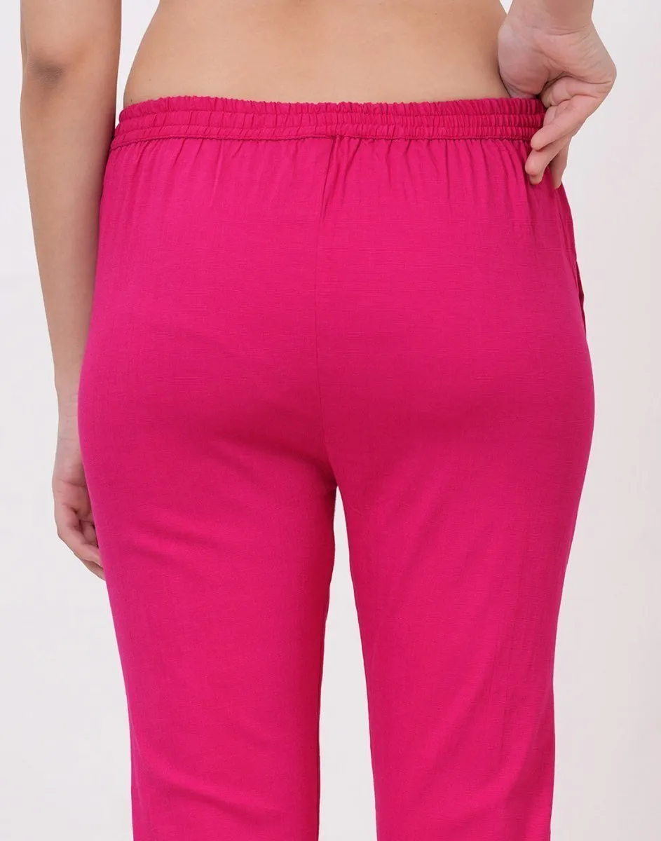 Satrangi Women's Rani Viscose Lycra Trouser