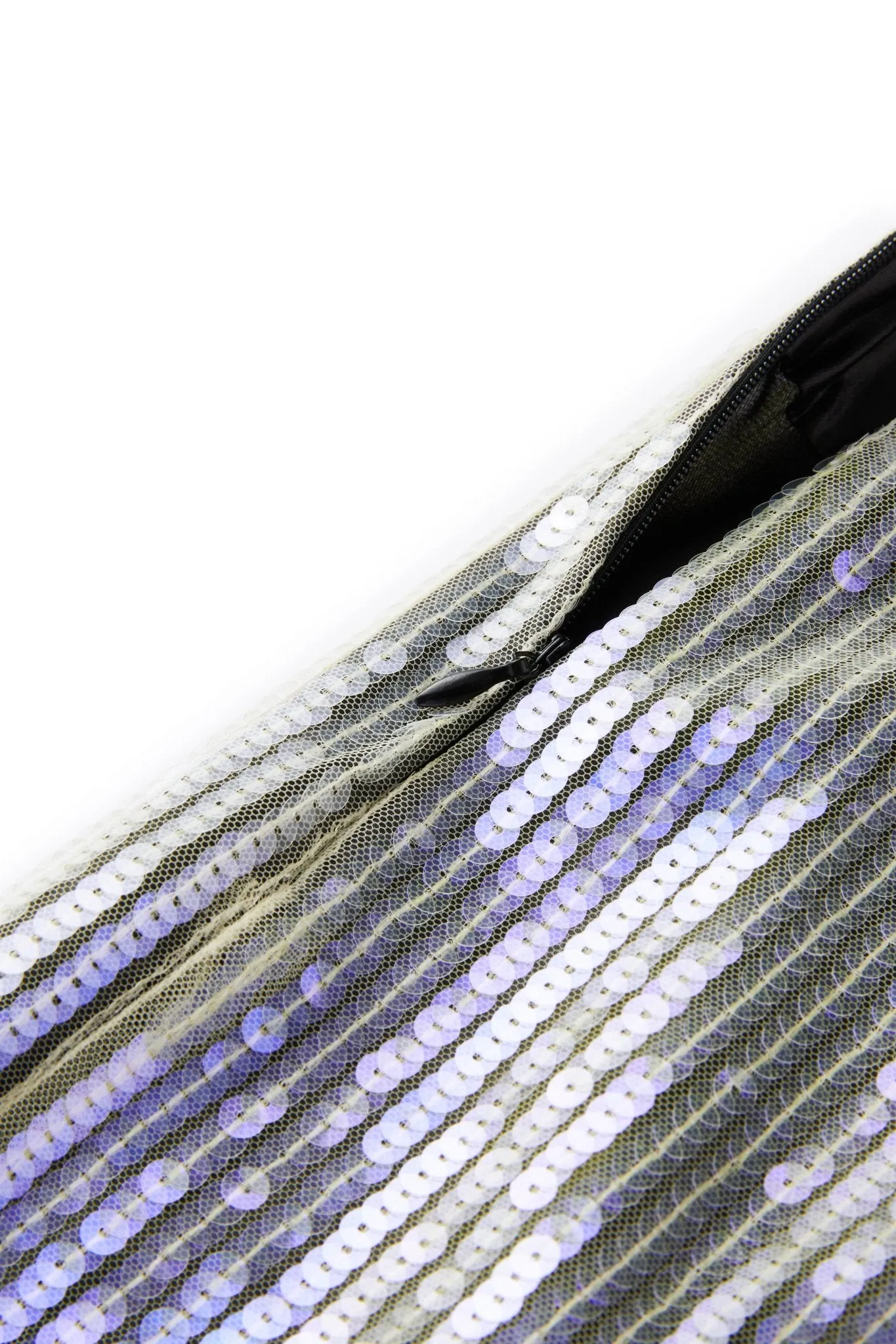 Sequined Fishtail Skirt in Black