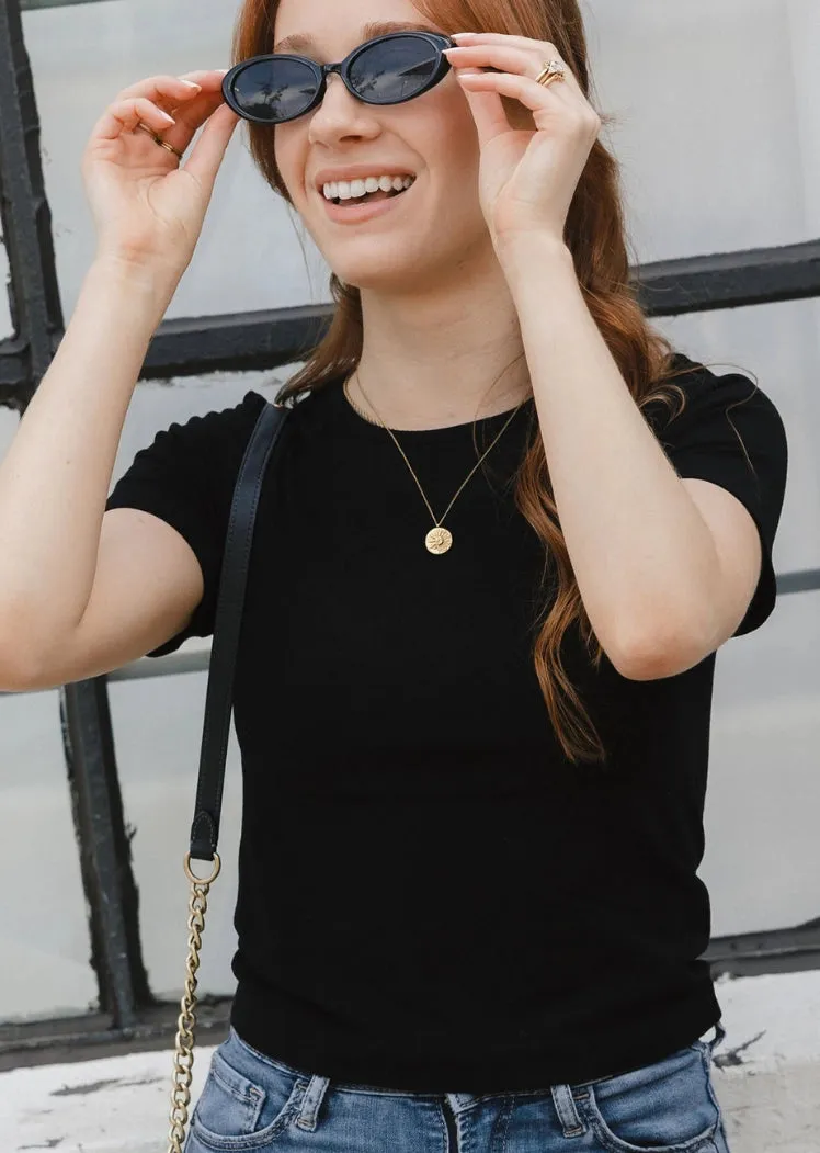 Short Sleeve Waist Top
