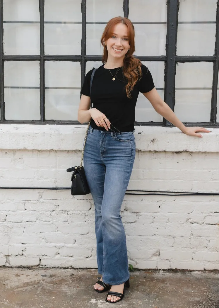 Short Sleeve Waist Top