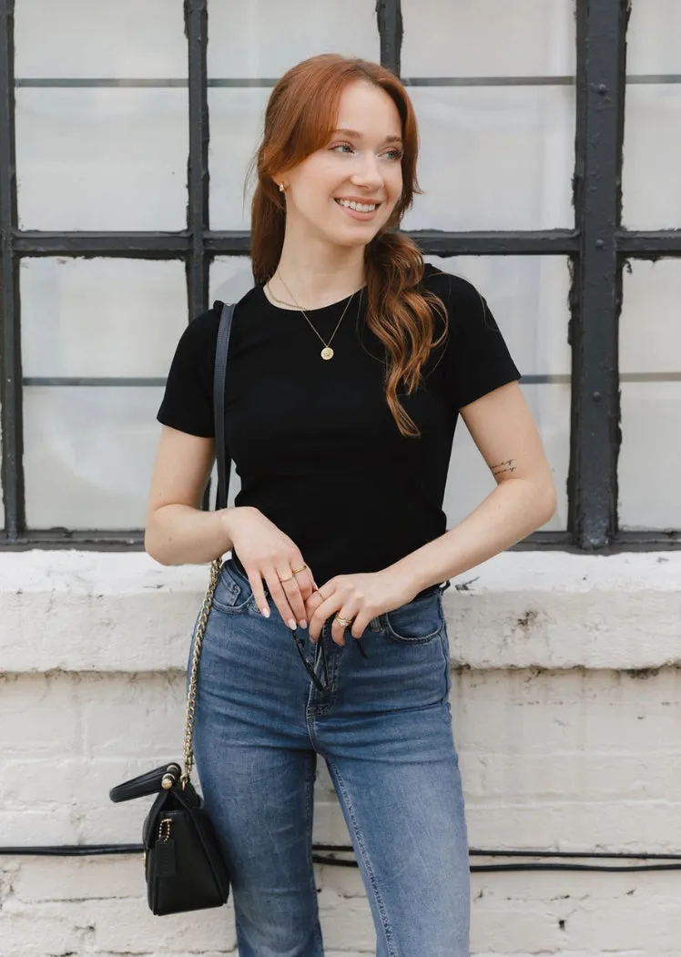 Short Sleeve Waist Top