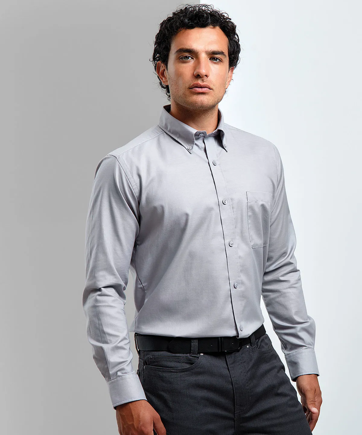 Silver - Signature Oxford long sleeve shirt