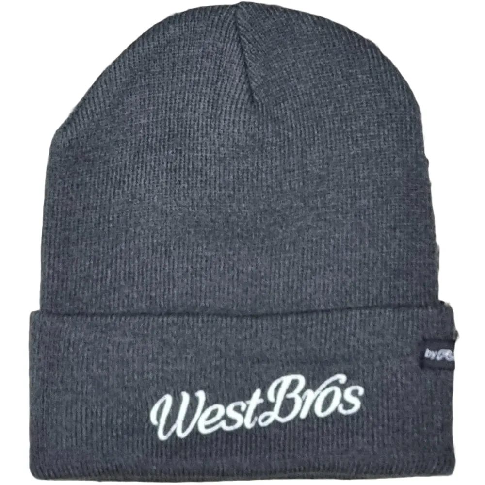 West Brothers Script Beanie - Dark Grey