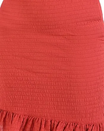 Women Solid Off Shoulder Dresses | Red