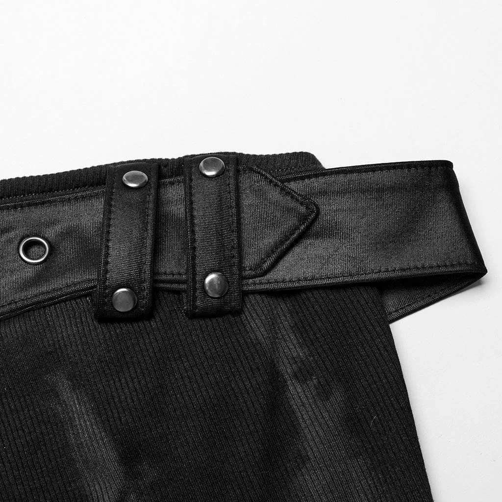 Women's Punk  Buckle Eyelet Bustier